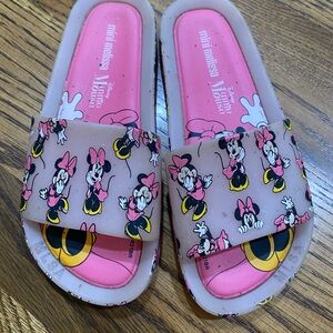 Mini Melissa Pink Minnie Mouse Slide Sandals